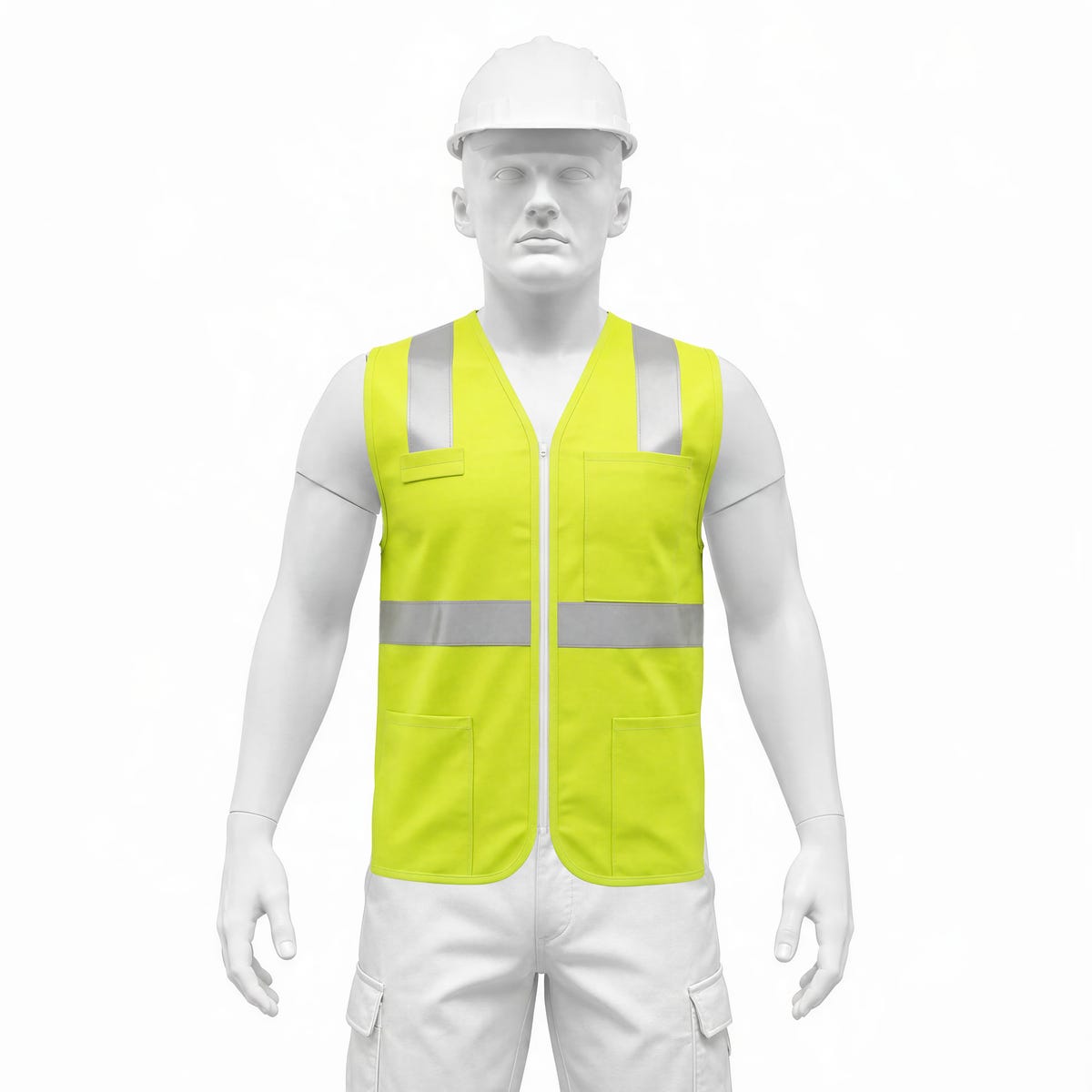 Chaleco de seguridad cerrado de alta visibilidad amarillo M Urrea USCH71 - imagen 6