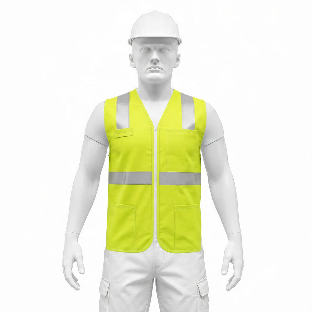 Chaleco de seguridad cerrado de alta visibilidad amarillo M Urrea USCH71 - imagen 6
