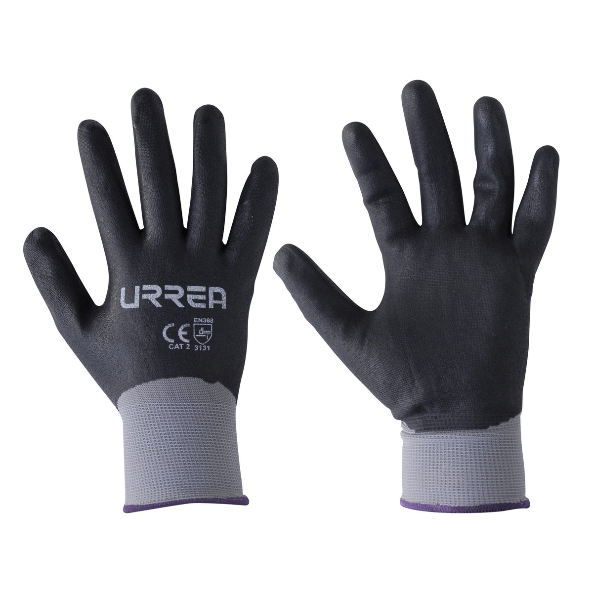 Guantes de nailon con recubrimiento de nitrilo espumoso EG Urrea USGEX