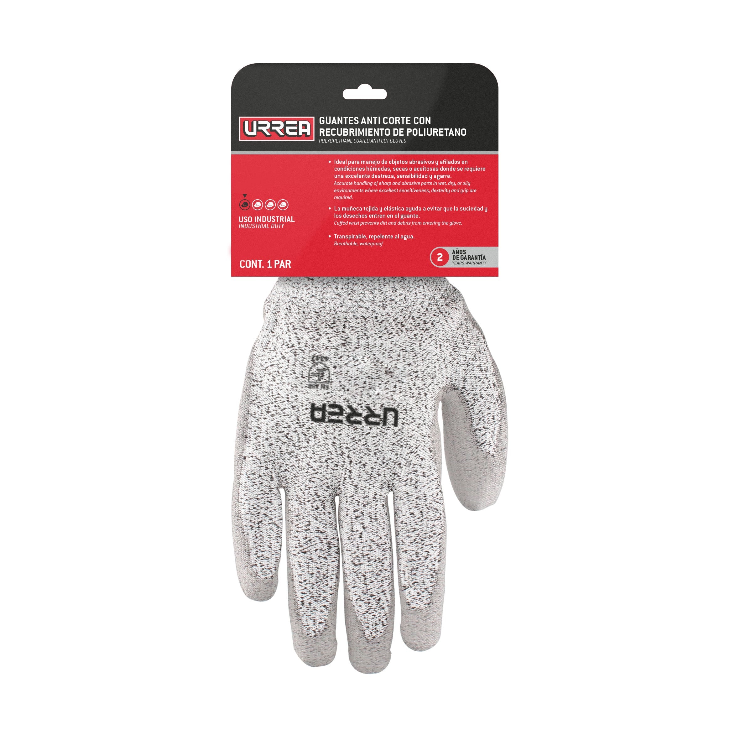 Guantes anticorte con recubrimiento de poliuretano G Urrea USGHG - imagen 3