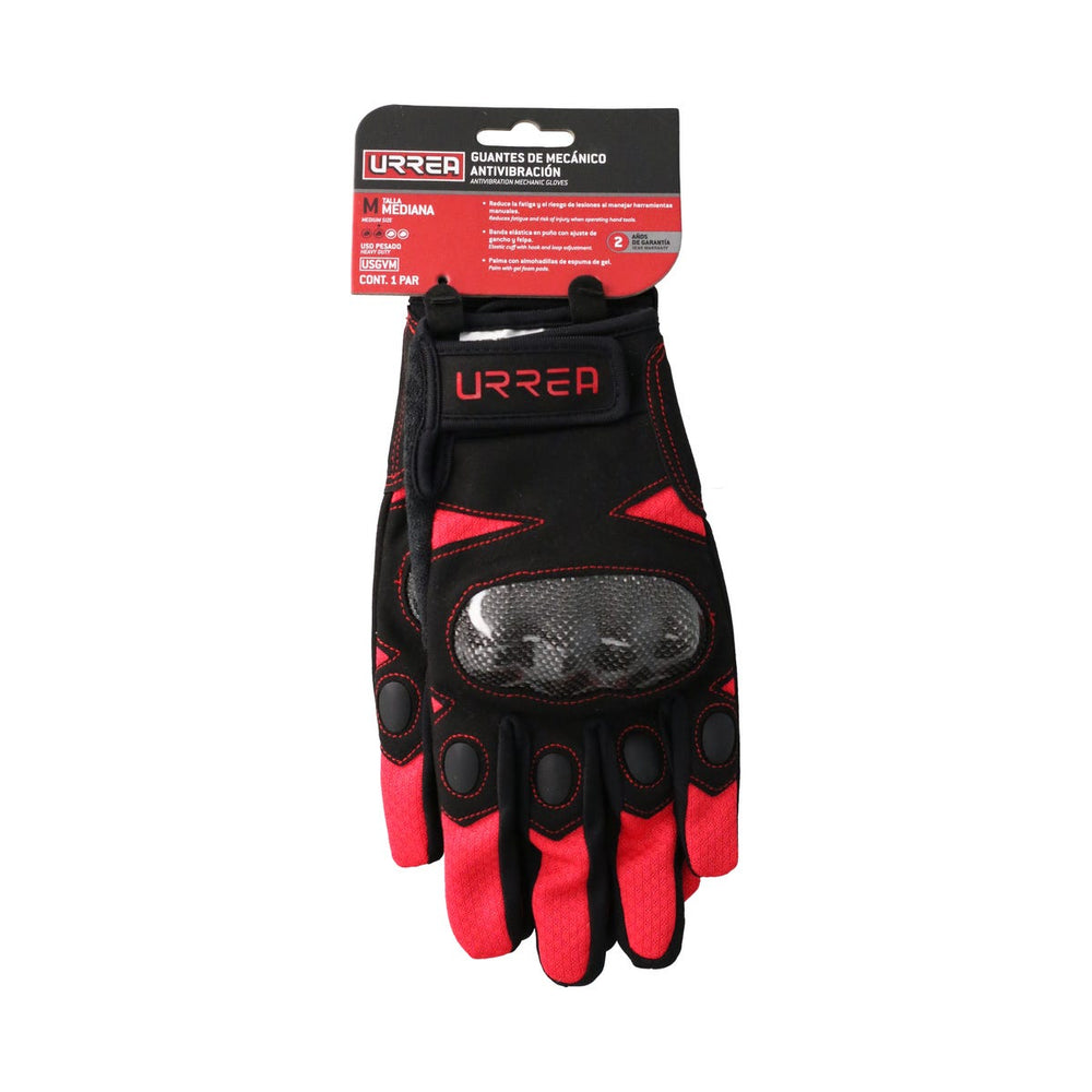Guantes de mecánico anti-vibración con protección para nudillos M Urrea USGVM - imagen 4