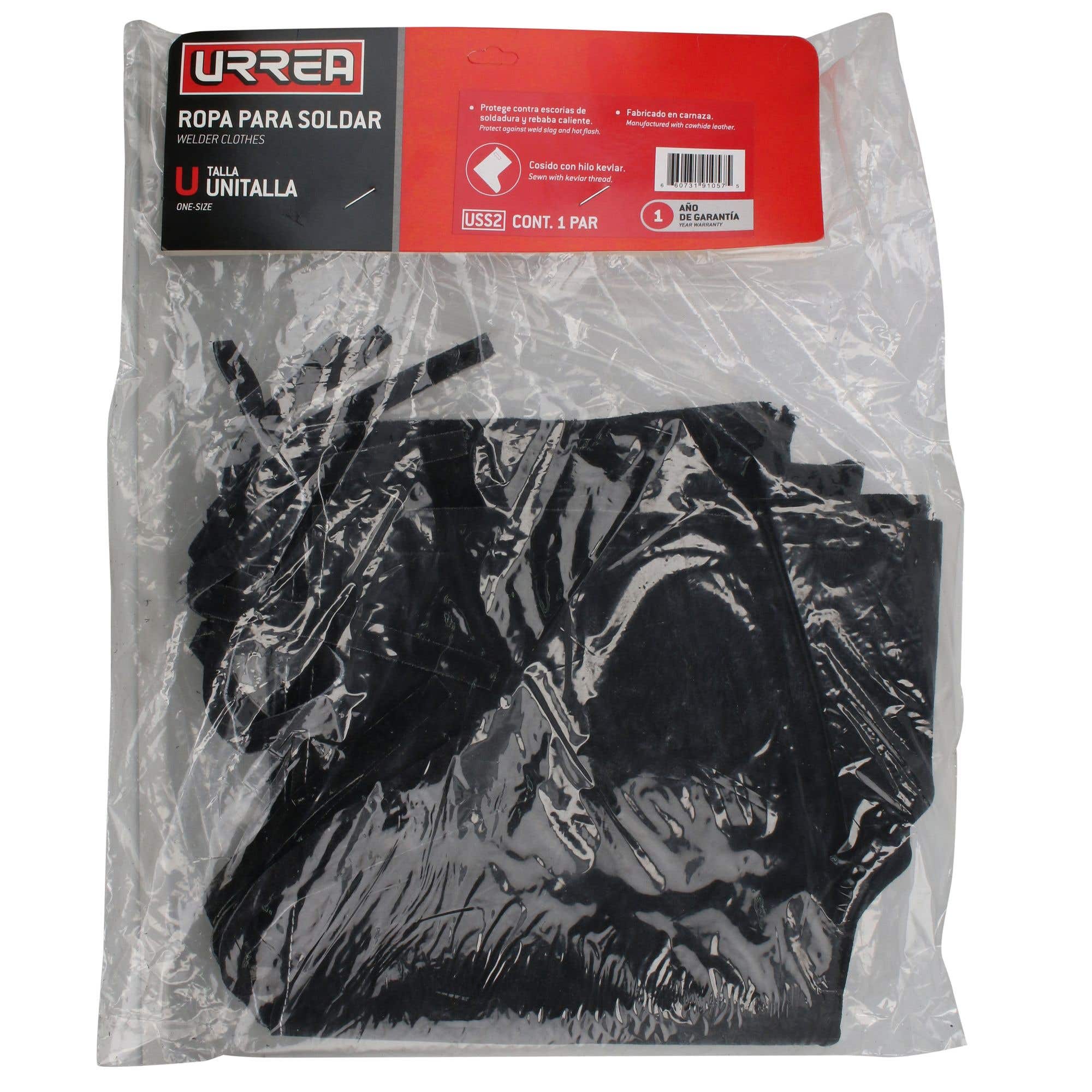 Polainas de carnaza para soldar color negro, 30 cm Urrea USS2 - imagen 4