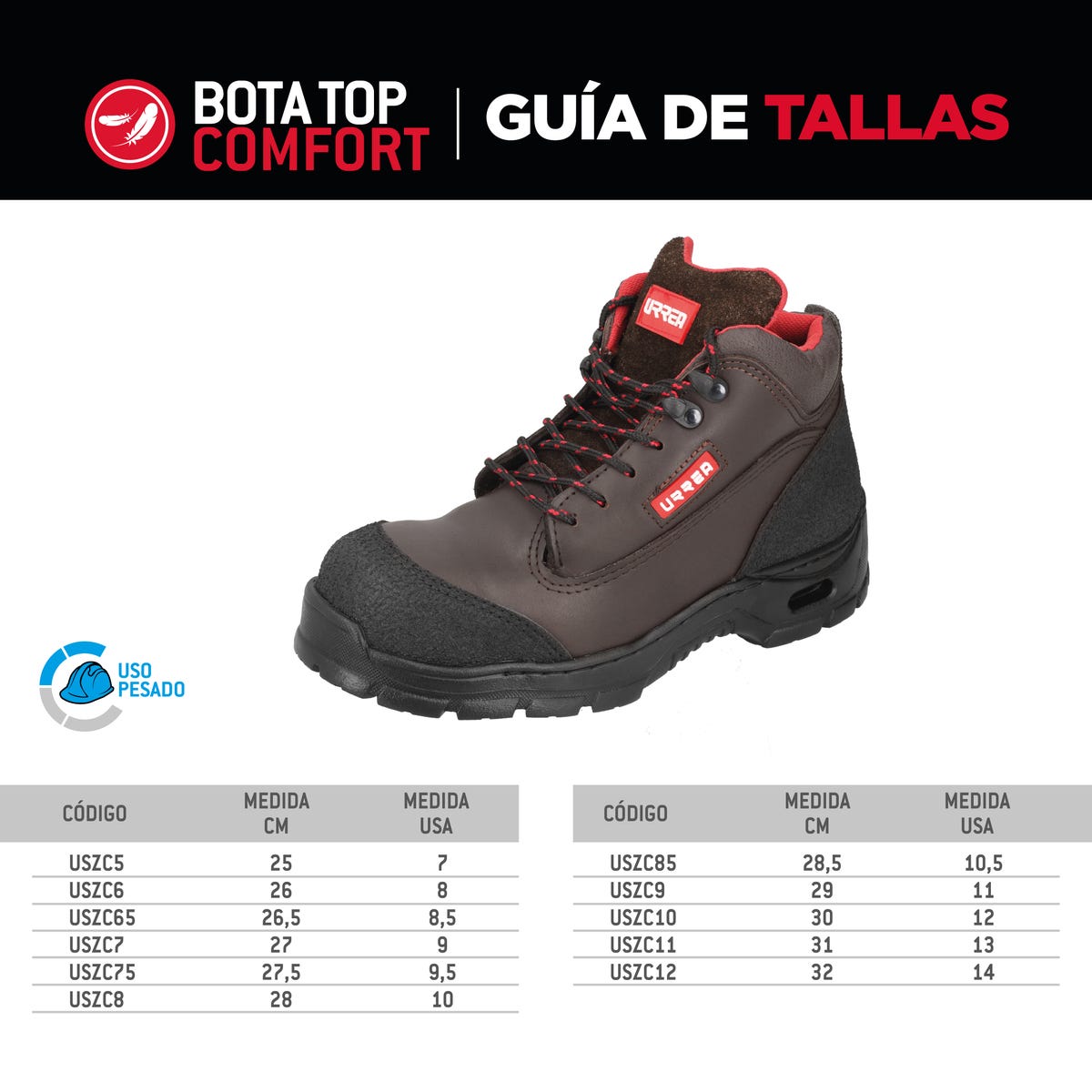 Botas de seguridad dieléctricas top comfort con casquillo de poliamida #26 cm Urrea USZC6 - imagen 6