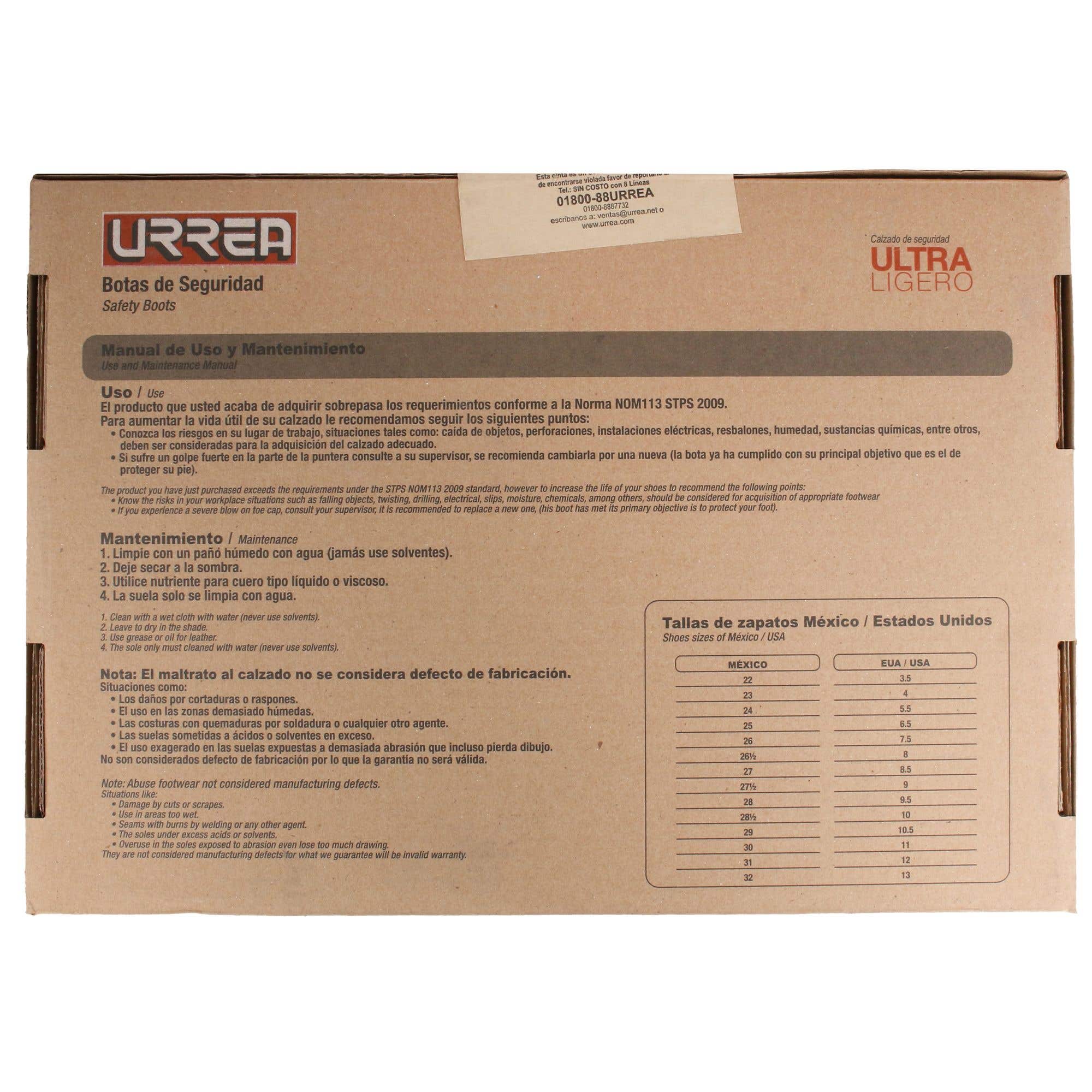 Botas de seguridad dieléctricas ultra ligeras con casquillo de poliamida #27 cm Urrea USZL7 - imagen 6