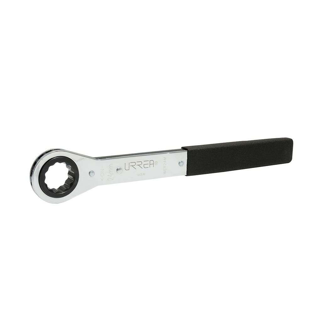 Llave de estrías pulido espejo plana de matraca métrica, 12 puntas, 30 mm Urrea WER30M