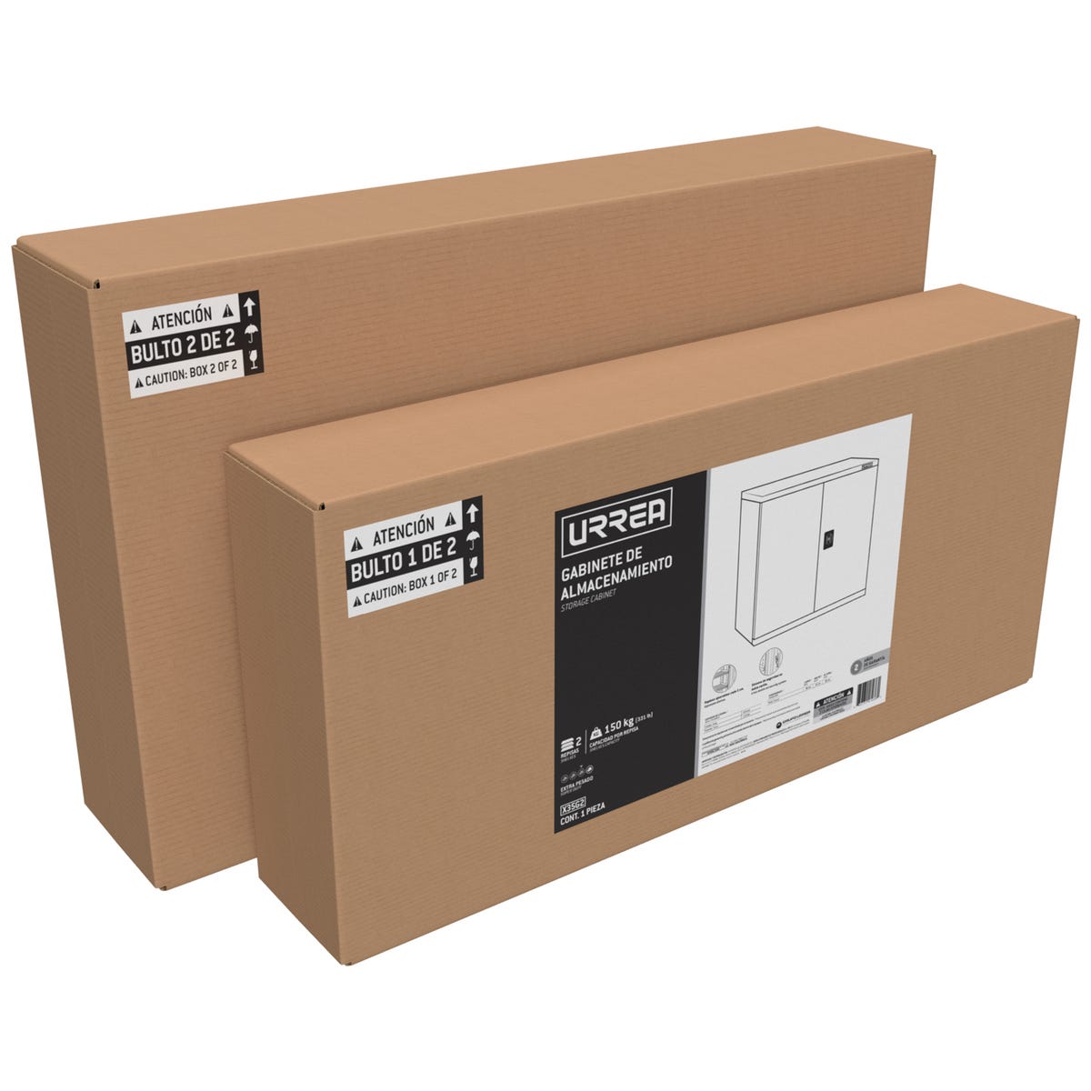 Gabinete modular 2 entrepaños serie X 35" Urrea X35G2 - imagen 3