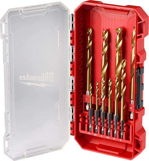 Juego de brocas de titanio métricas SHOCKWAVE Impact Duty™ RED HELIX™ de 10 piezas Milwaukee 48-89-4859