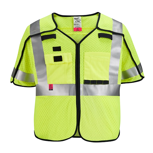 Chaleco de seguridad amarillo desprendible de gran visibilidad clase 3, AR/FR Cat. 1, tallas 2XL/3XL (ANSI/CSA) Milwaukee 48-73-5233