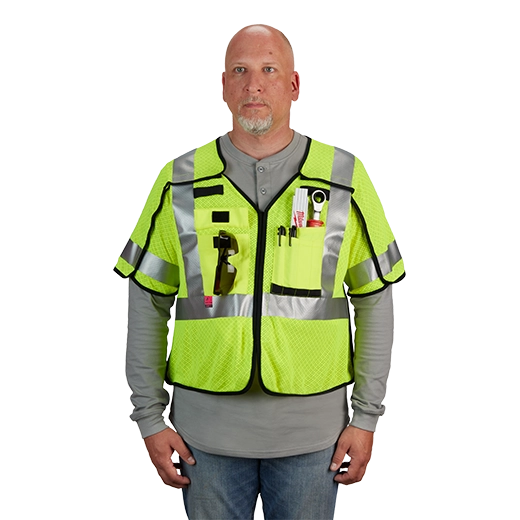 AR/FR Cat. Chaleco de seguridad amarillo desprendible de gran visibilidad clase 3 AR/FR Cat. 1, tallas S/M (ANSI/CSA) Milwaukee 48-73-5231 - imagen 8