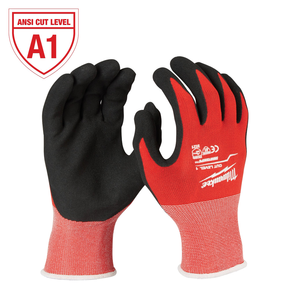 Guantes anticorte nivel 1 bañados en nitrilo L Milwaukee 48-22-8902