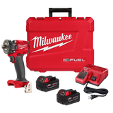 Kit de llave de impacto compacta M18 FUEL™ de 1/2" con retención de pasador Milwaukee 2855P-22R