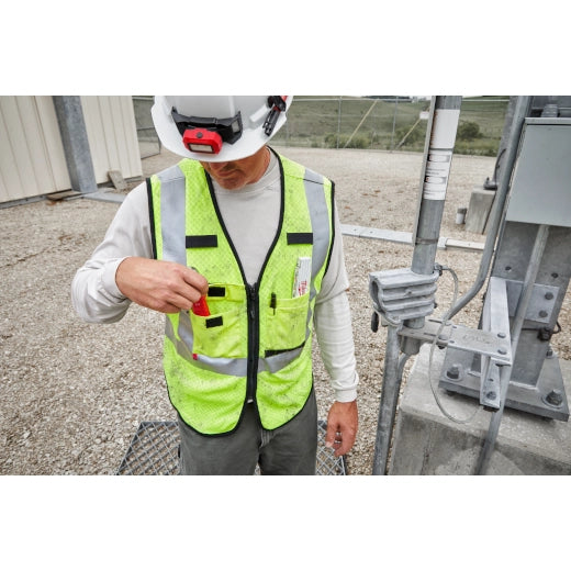 Chaleco de seguridad de malla amarilla de gran visibilidad clase 2 AR/FR Cat. 1, tallas S/M Milwaukee 48-73-5201 - imagen 6