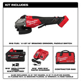 Kit de rectificadora con freno M18 FUEL™ de 4-1/2"-6" con interruptor de paleta Milwaukee 3670-22 - imagen 3