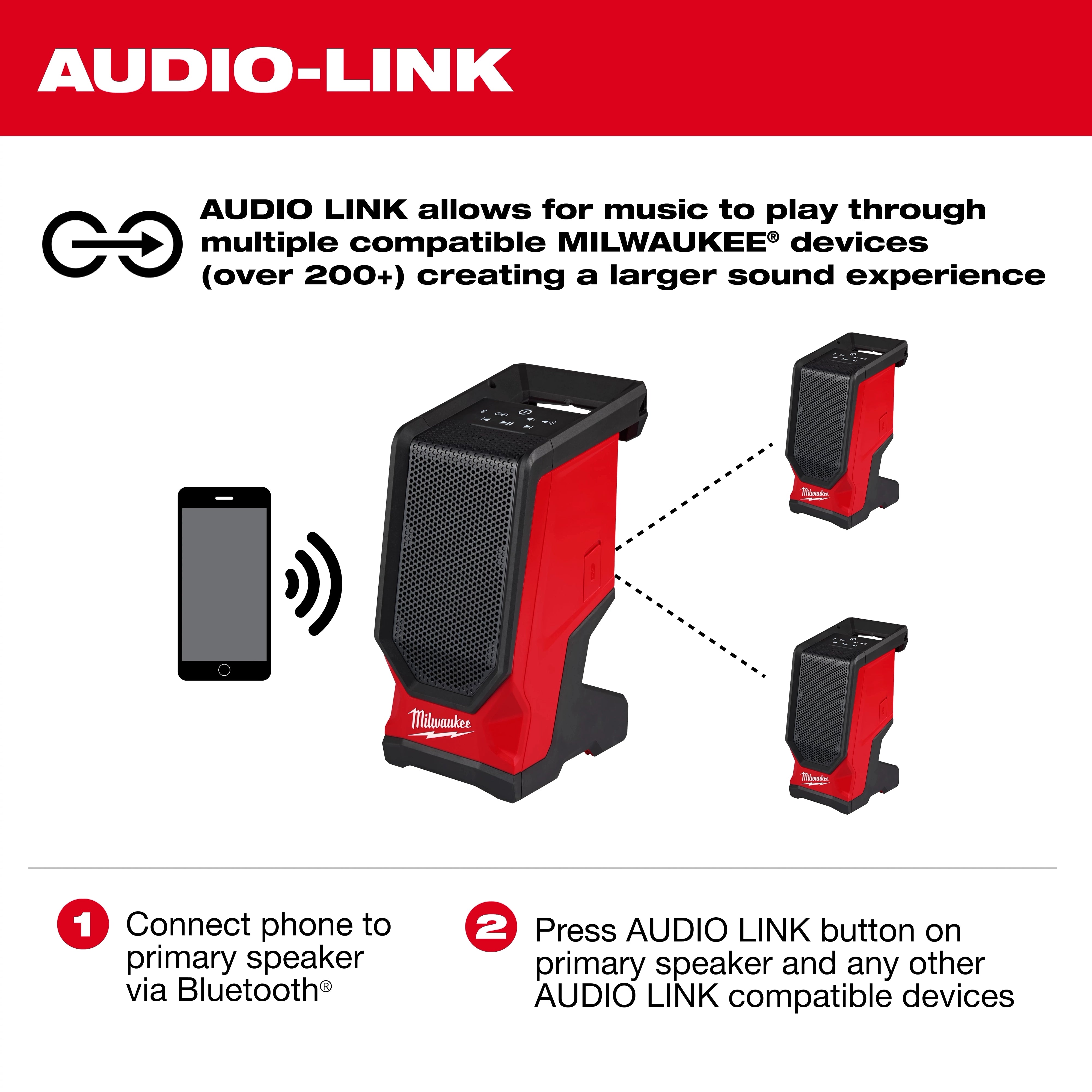 Altavoz para el lugar de trabajo M18™ Bluetooth® Milwaukee 2954-20 - imagen 4