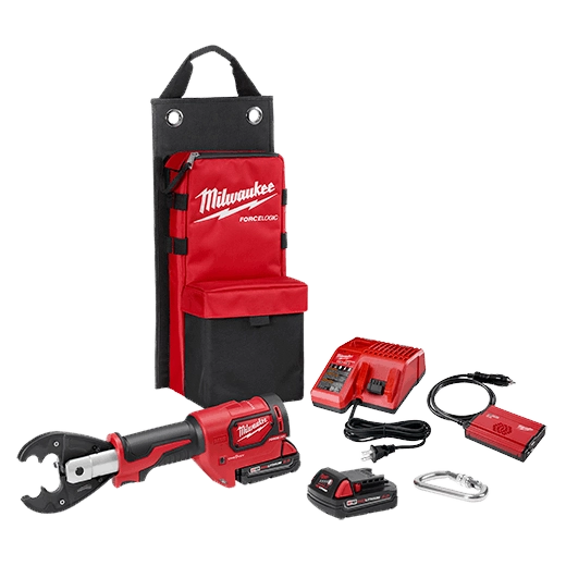 Kit de pinza crimpeadora multiuso M18™ FORCE LOGIC™ para 6 toneladas con ranuras D3 y troquel O fijo Milwaukee 2678-22O