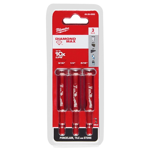 Juego de 3 piezas de brocas sierra de diamante DIAMOND MAX™ Milwaukee 49-56-0500