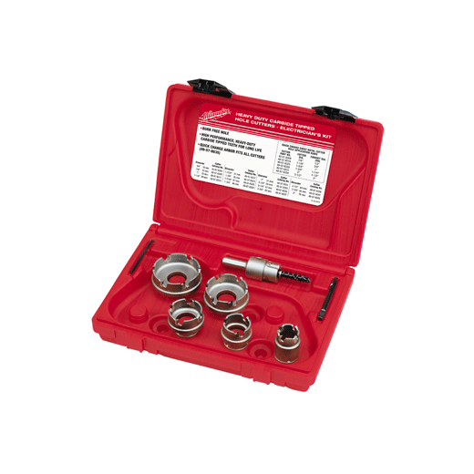 Kit de cortadores de carburo para hoja metálica para electricistas (7 piezas) Milwaukee 49-22-8310