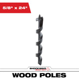 BROCA ESPIRAL (AUGER) 5/8" x 24" Milwaukee 48-13-6804 - imagen 2