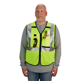 Chaleco de seguridad de malla amarilla de gran visibilidad clase 2 AR/FR Cat. 1, tallas S/M Milwaukee 48-73-5201 - imagen 8