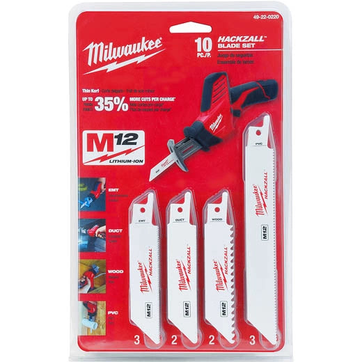 Juego de hojas HACKZALL® - Paquete de 10 unidades Milwaukee 49-22-0220