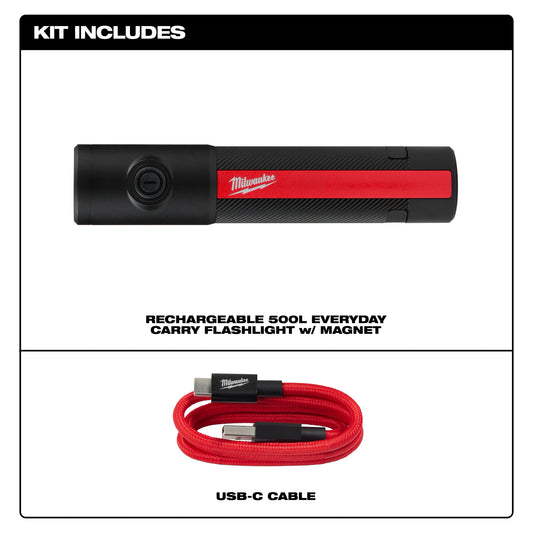 Linterna de uso diario recargable de 500 L con imán de Milwaukee® Milwaukee 2011R - imagen 2