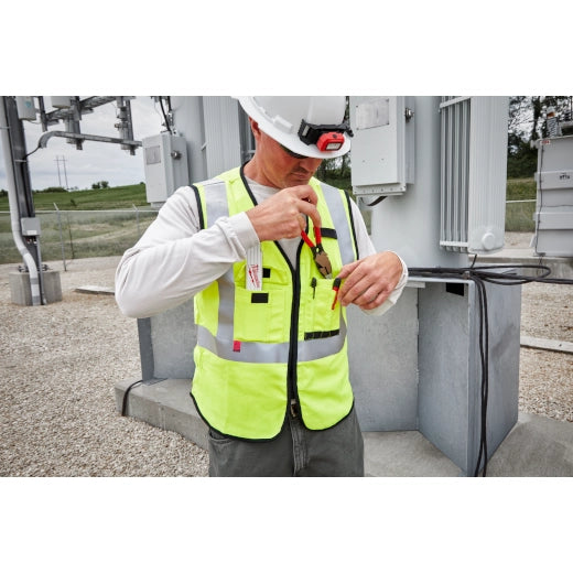 Chaleco de seguridad amarillo de gran visibilidad clase 2 AR/FR Cat. 1 - L/XL Milwaukee 48-73-5302 - imagen 6