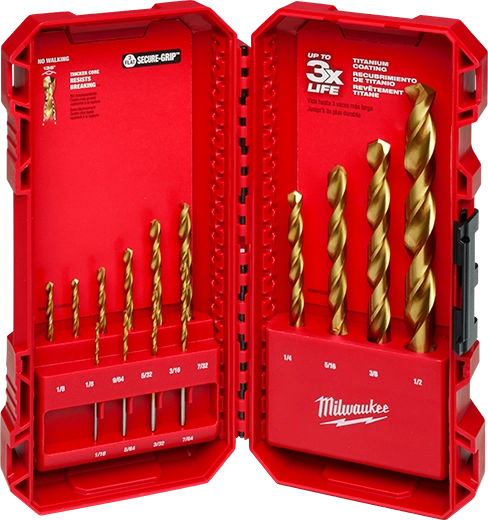 Juego de brocas THUNDERBOLT TITANIUM Milwaukee 48-89-0011