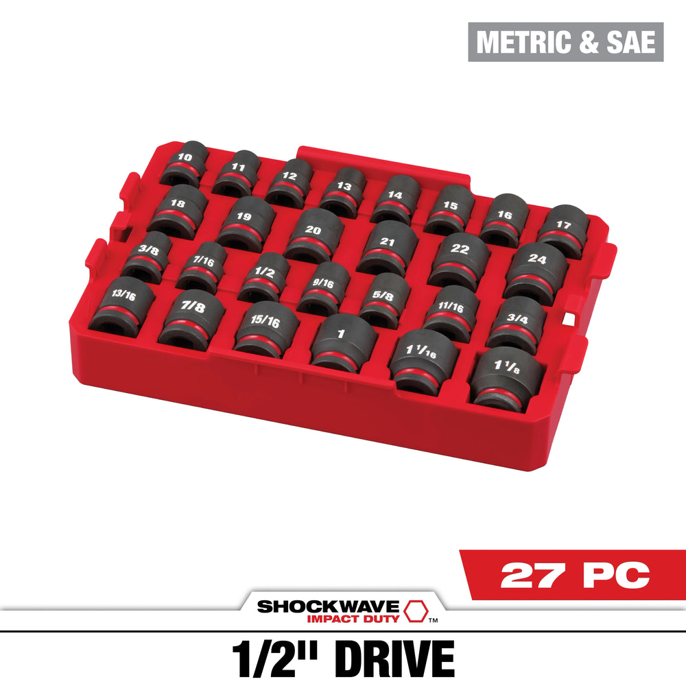 1/2dr 27pc mm&sae imp sckt ty Milwaukee 49-66-6819 - imagen 2