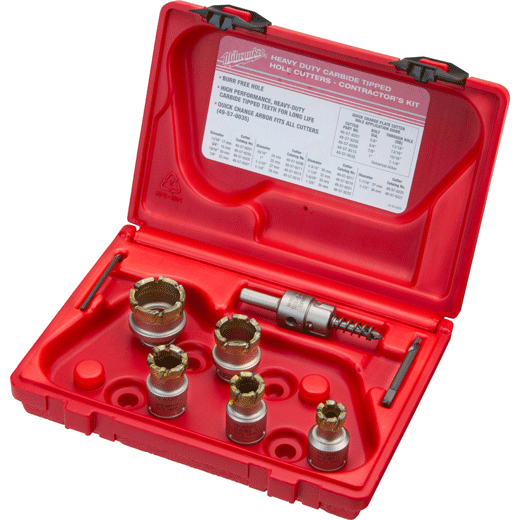 Kit de cortadores de carburo para placas de acero para contratistas (7 piezas) Milwaukee 49-22-8210