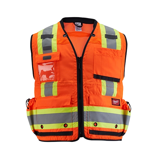 Chaleco de seguridad naranja de gran visibilidad clase 2 para inspector: L/XL talla L/XL Milwaukee 48-73-5166