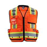 Chaleco de seguridad naranja de gran visibilidad clase 2 para inspector: L/XL talla L/XL Milwaukee 48-73-5166