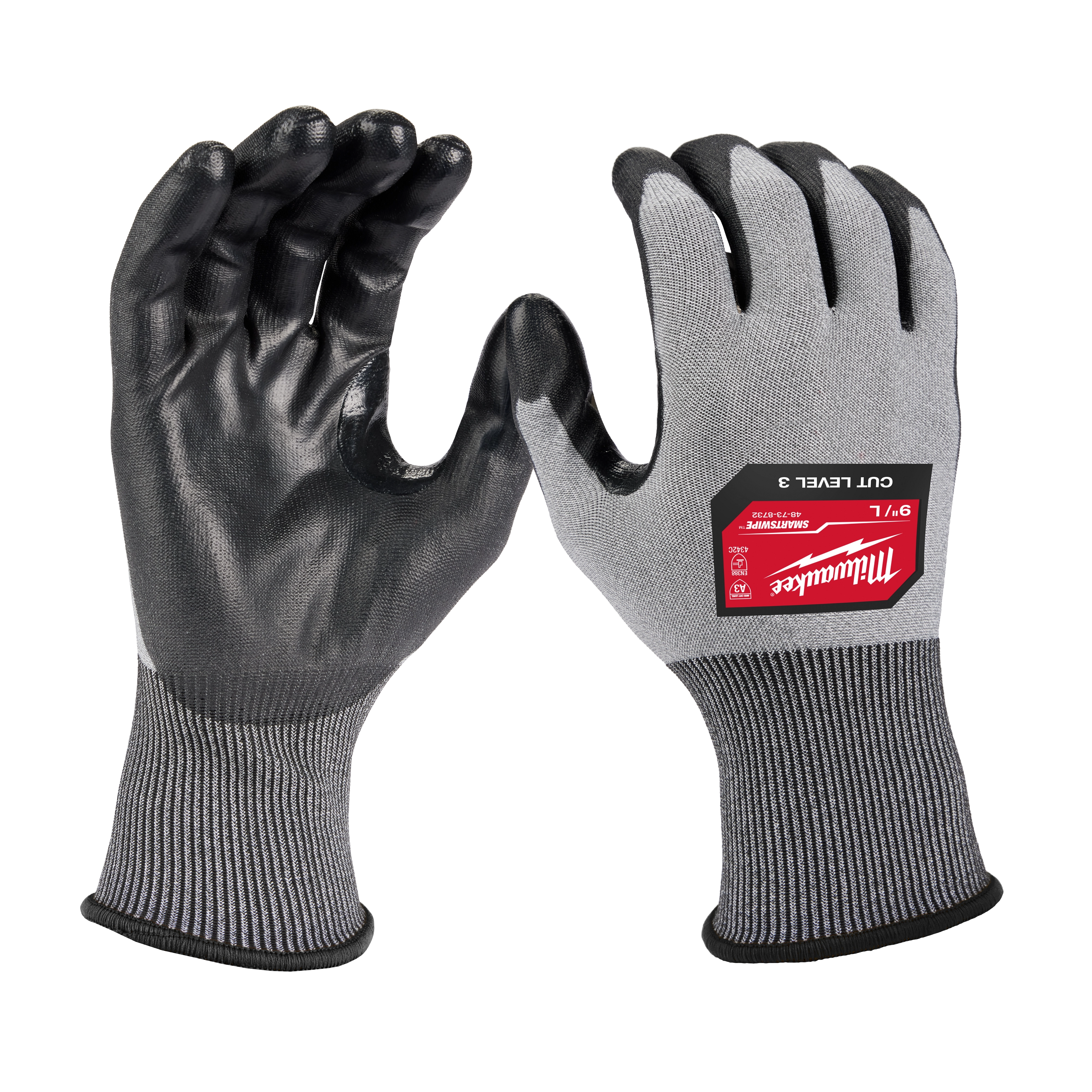 Guantes de Corte Nivel 3 Poliuretano de alta destreza - L Milwaukee 48-73-8732