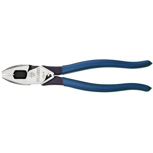 Pinza de electricista alta palanca 9" con jala guias y ponchador de terminales Tulmex D215-9