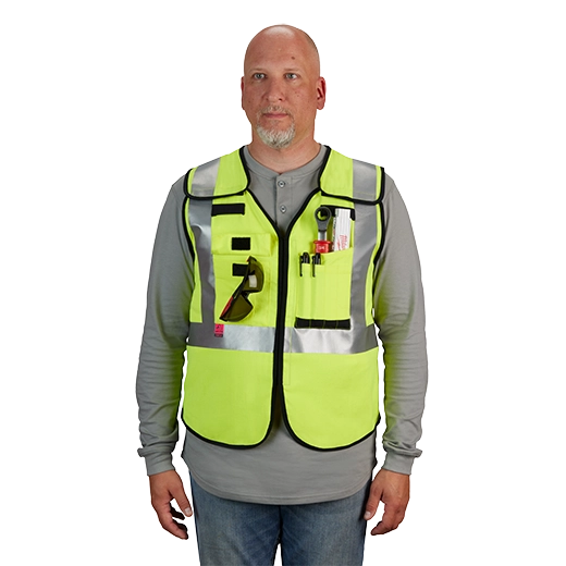 Chaleco de seguridad amarillo desprendible de gran visibilidad clase 2 AR/FR Cat. 1 - S/M (ANSI/CSA) Milwaukee 48-73-5311 - imagen 8