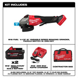 Kit de rectificadora con freno de velocidad variable M18 FUEL™ de 4-1/2"-6" con interruptor de paleta y ONE-KEY™ Milwaukee 3672-22 - imagen 3