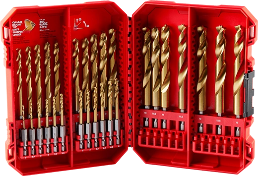 Juego de brocas de titanio métricas SHOCKWAVE Impact Duty™ RED HELIX™ de 25 piezas Milwaukee 48-89-4861