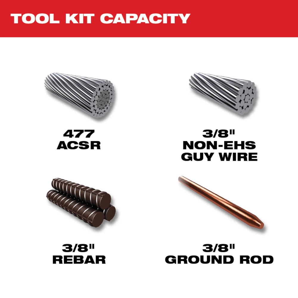 Kit de cortador de cables M18™ FORCE LOGIC™ con mordazas para 477 ACSR Milwaukee 2672-21S - imagen 5