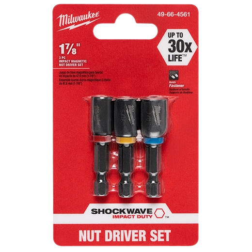Destornilladores de tuerca de impacto 1/4, 5/16 Y 3/8" X 1-7/8" SHOCKWAVE Milwaukee 49-66-4561 – imagen 2