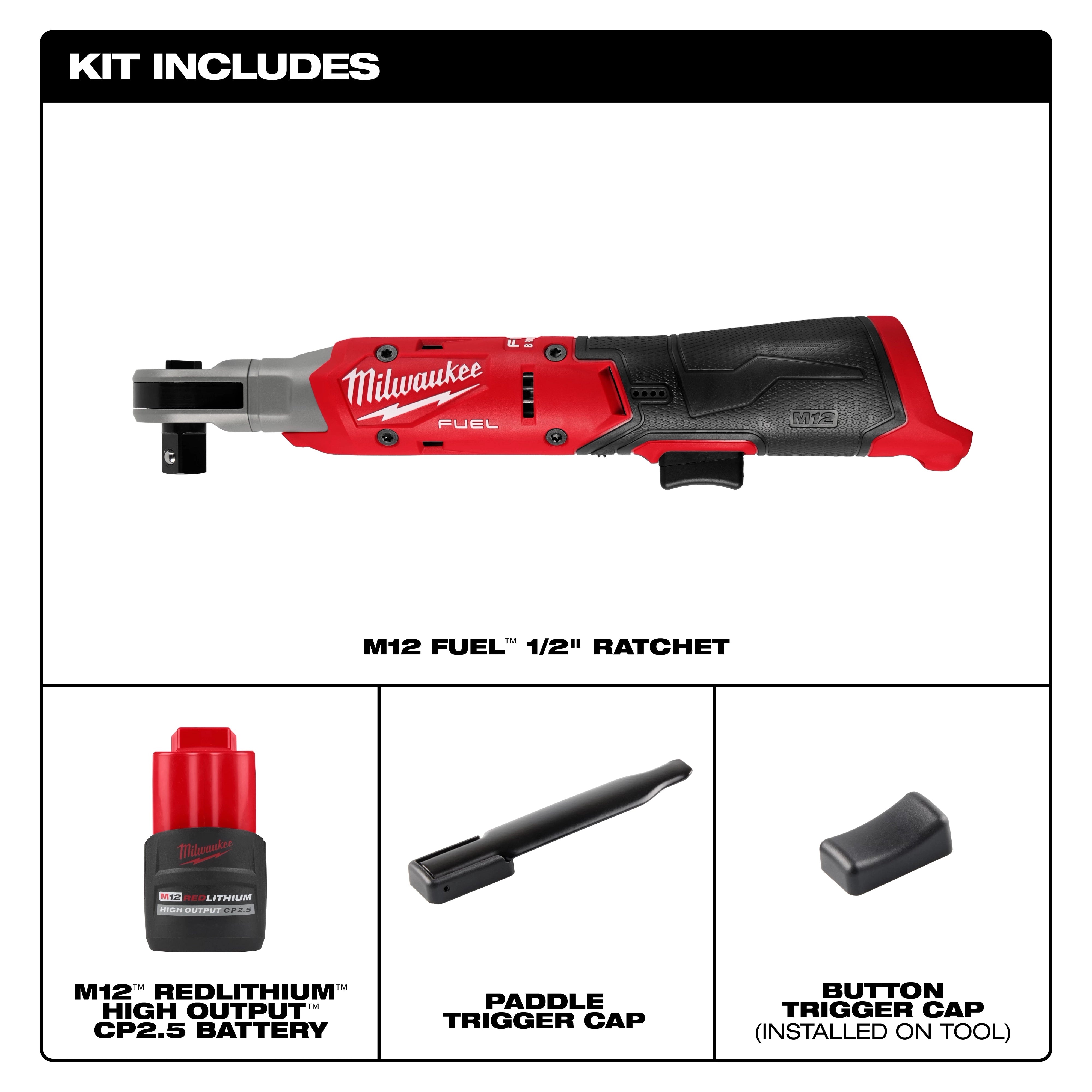 Kit de trinquete M12 FUEL™ de 1/2" Milwaukee 3054-21 - imagen 5