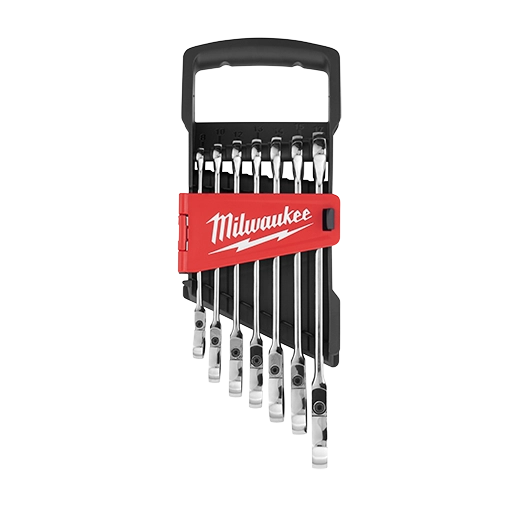 Llave combinada de trinquete de cabezal flexible - métrica (7 piezas) Milwaukee 48-22-9529