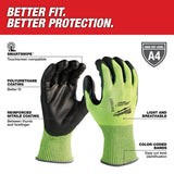 Guantes de corte de alta visibilidad nivel 4 bañados en poliuretano - XXL Milwaukee 48-73-8944 - imagen 3