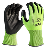 Guantes de corte de alta visibilidad nivel 4 bañados en poliuretano - M talla M Milwaukee 48-73-8941