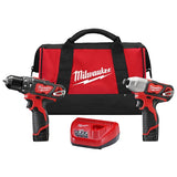 Combo M12™ de 2 herramientas inalámbricas con batería de iones de litio Milwaukee 2497-22