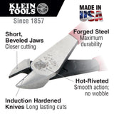 Pinza de corte diagonal alta palanca de 7" Klein Tools D228-7 – imagen 2