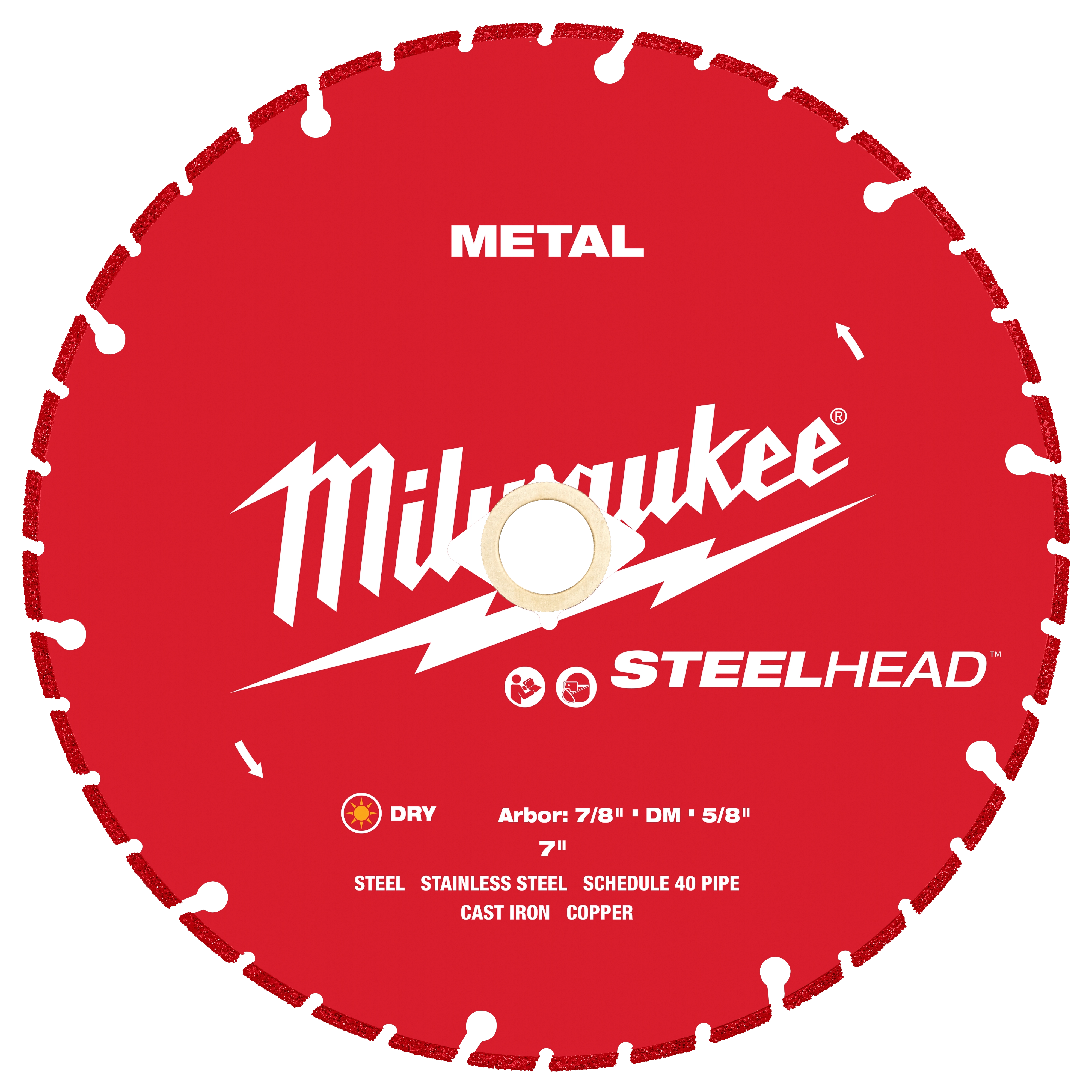 Hoja de diamante para cortar metal STEELHEAD™ de 7” Milwaukee 49-93-7820