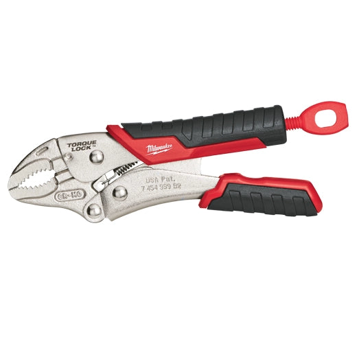 Pinzas de presión de punta curva TORQUE LOCK de 5" con agarre durable Milwaukee 48-22-3405