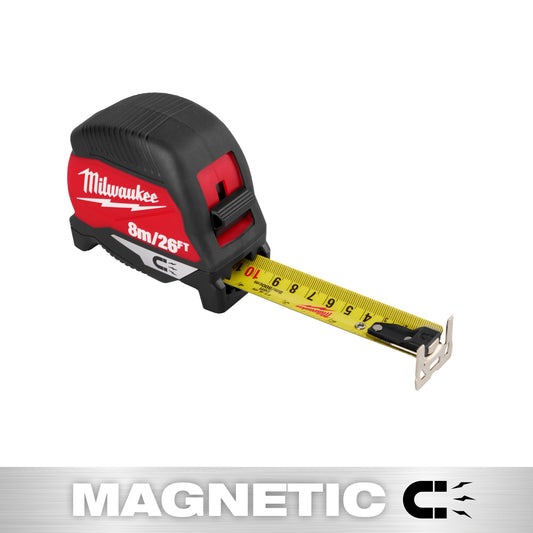 Cinta métrica compacta de hoja ancha magnética de 8 metros - 26 pies Milwaukee 48-22-1026M – imagen 2