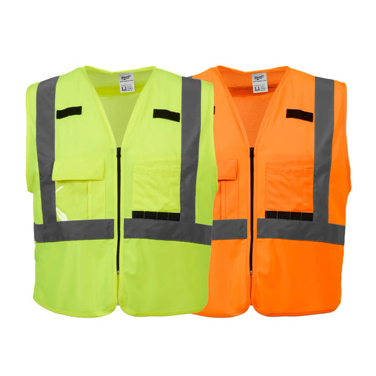 Chaleco de seguridad naranja de alta visibilidad Clase 2: 2XL/3XL Milwaukee 48-73-5033