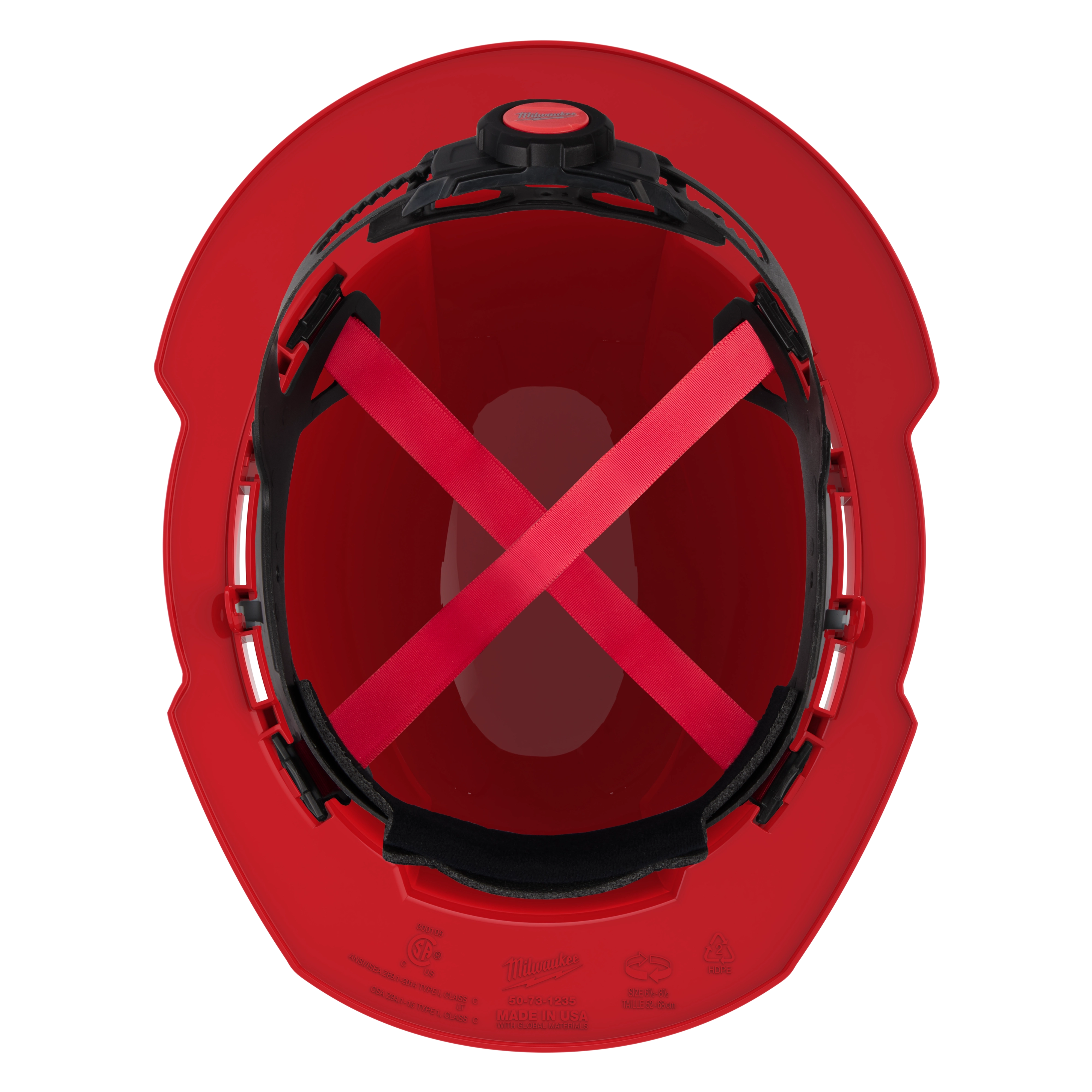 Casco con ventilación y ala completa rojo con suspensión de trinquete de 4 puntos BOLT™ (EE. UU.): Tipo 1, Clase C Milwaukee 48-73-1209 - imagen 7