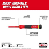 Destornillador de precisión 8 en 1 con múltiples brocas con aislamiento para 1000 V Milwaukee 48-22-2217 - imagen 5